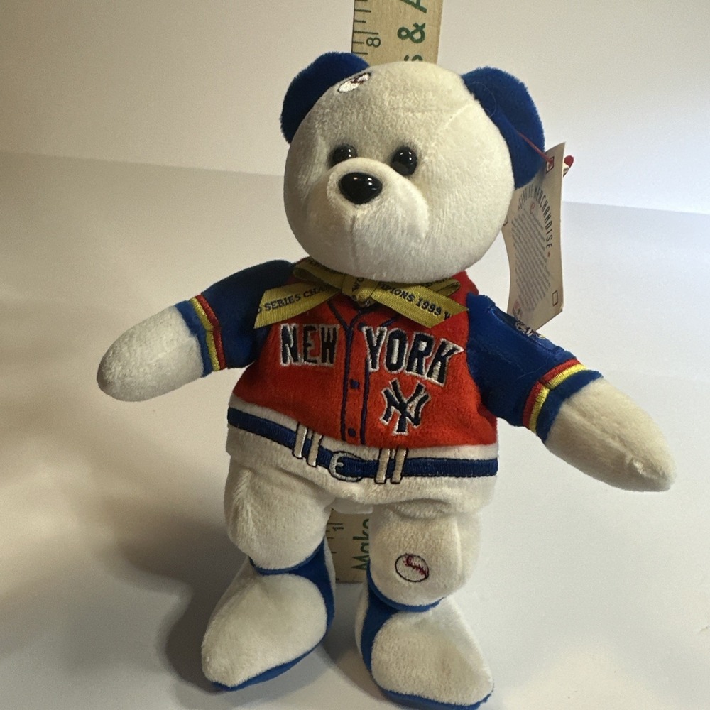 NEW YORK YANKEES 1999 WORLD SERIES CHAMPIONSHIP ML BEARS BEANIE BEAR